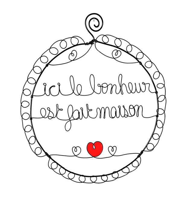 Cadre "Ici le bonheur est fait maison"