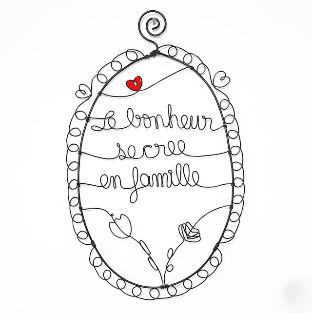 Cadre "Le bonheur se crée en famille"