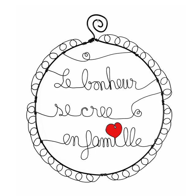 Cadre "Le bonheur se crée en famille"