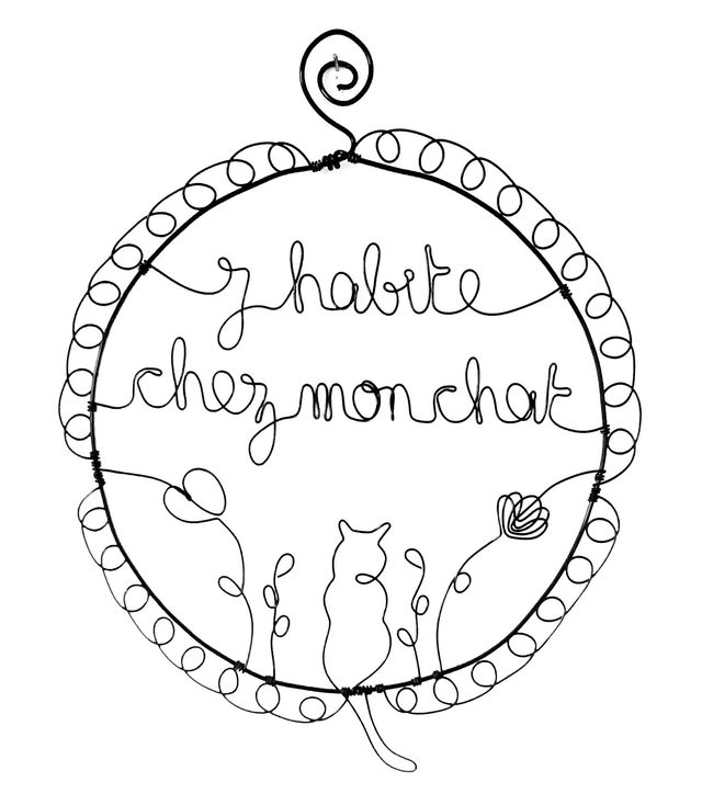 Cadre "J'habite chez mon chat"