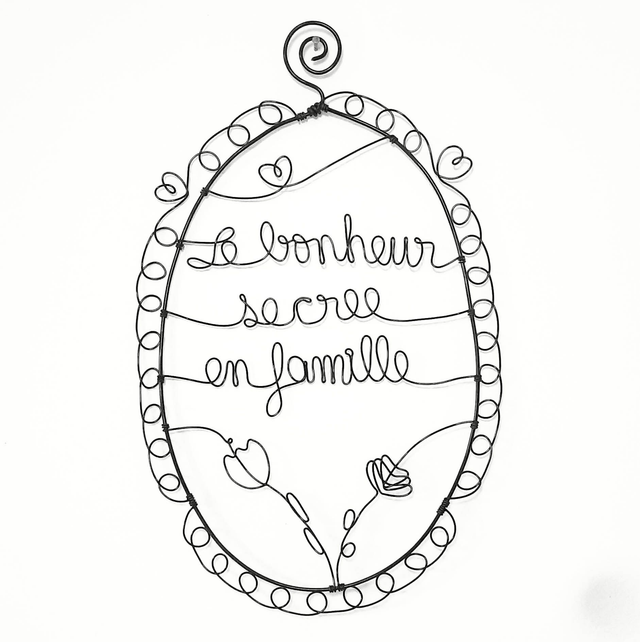 Cadre "Le bonheur se crée en famille"