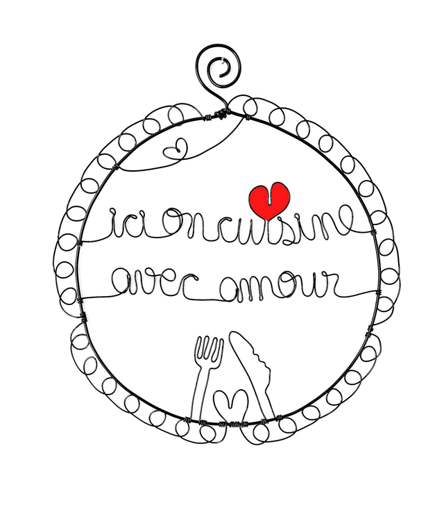 Cadre "Ici on cuisine avec amour"