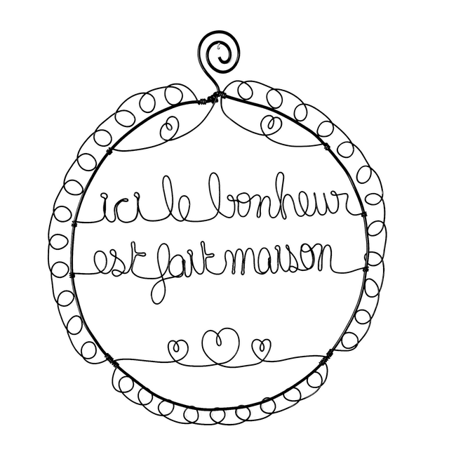 Cadre &quot;Ici le bonheur est fait maison&quot;
