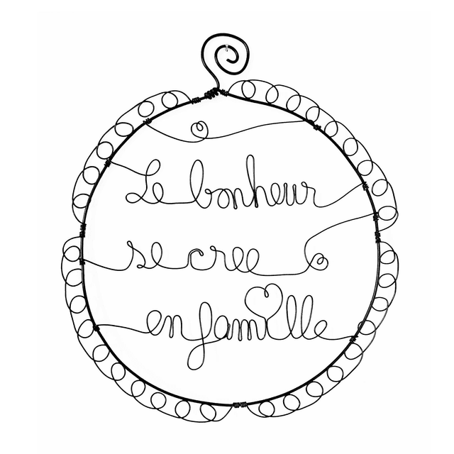 Cadre &quot;Le bonheur se crée en famille&quot;
