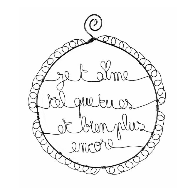 Cadre &quot;Je t&#039;aime tel que tu es et bien plus encore&quot;